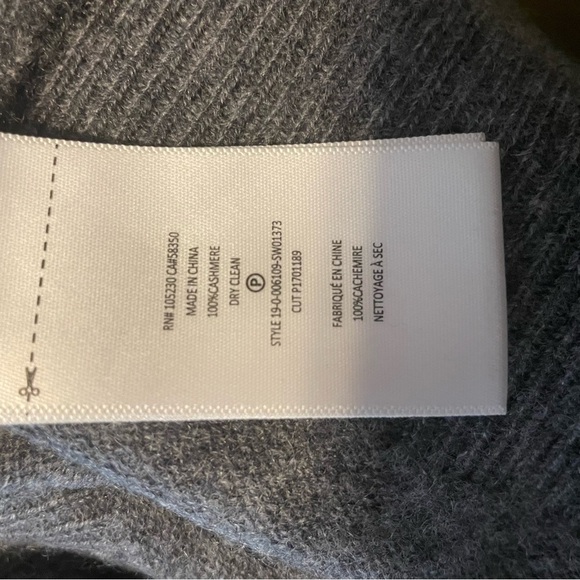 Equipment sweater cashmere gray turtleneck small classic timeless modest - Picture 5 of 6